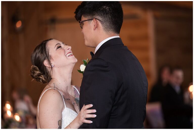 couple's first dance at Crazy K Ranch