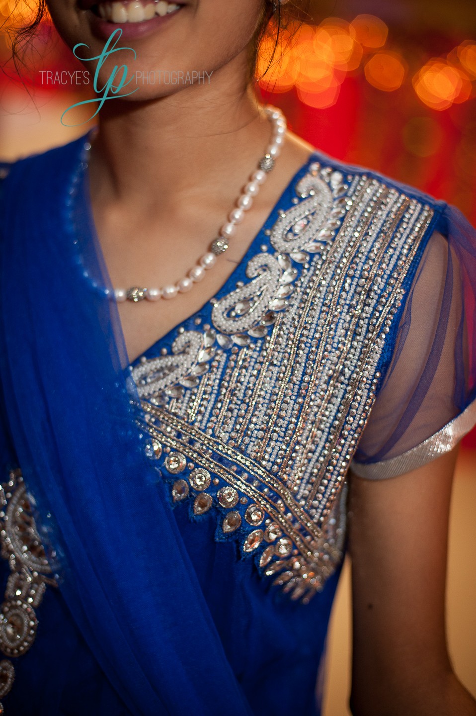 Wedding Henna blue dress