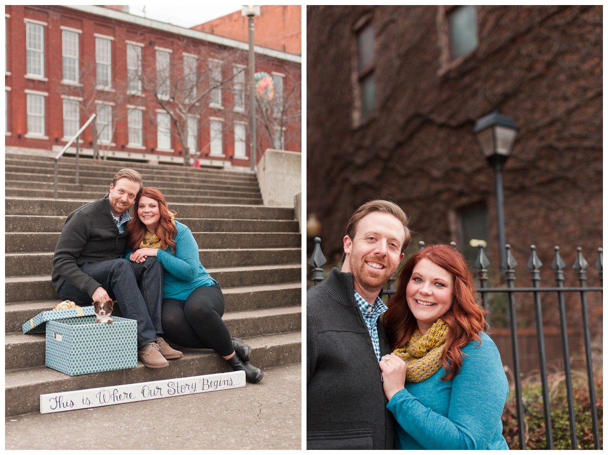 Nashville proposal couple with puppy