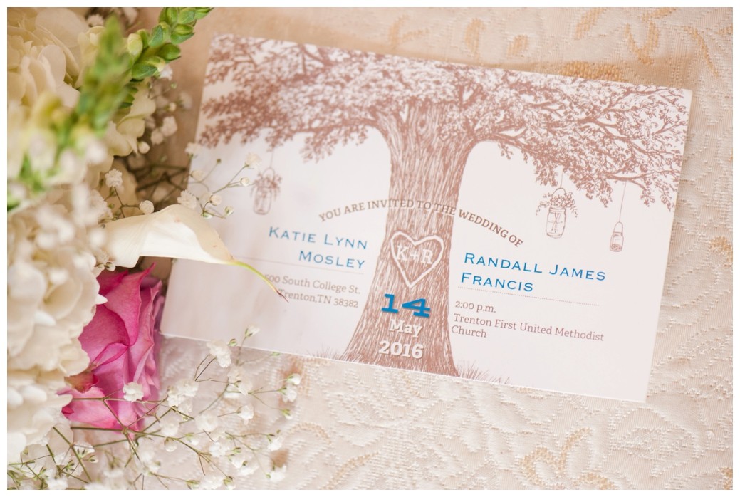 Katie & Randall Wedding invite