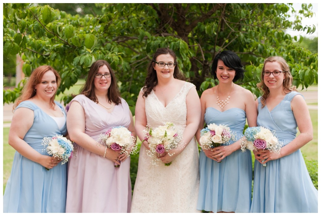 Katie & Randall Wedding bride with bridesmaids