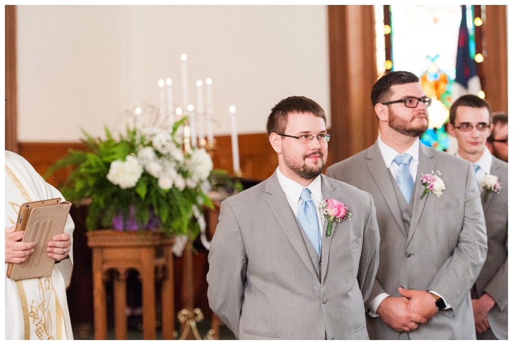 Katie & Randall Wedding groom waiting