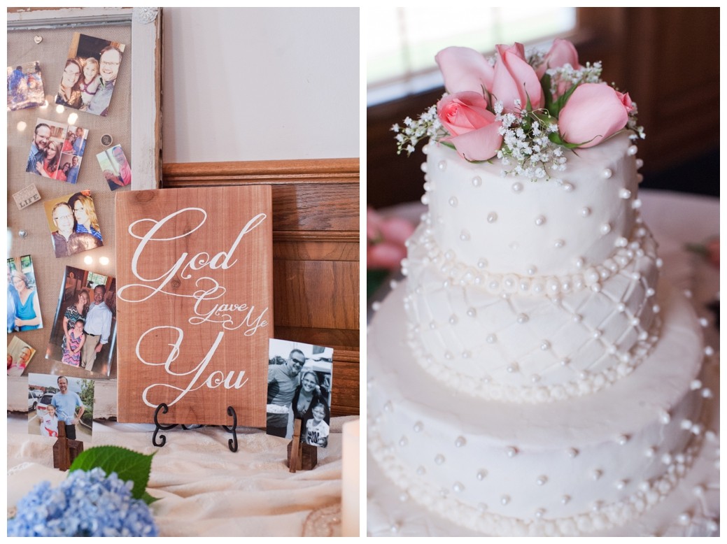 Lambuth Campus Wedding  cake and sign