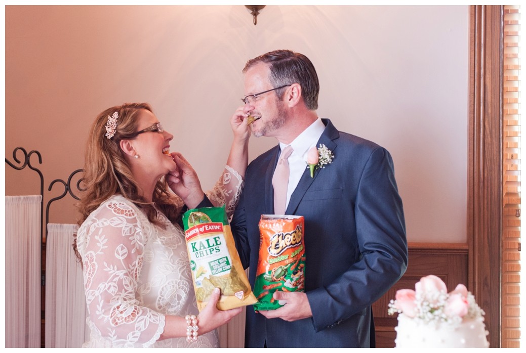 Lambuth Campus Wedding bride and groom chips