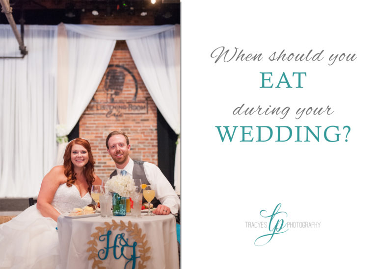 When should you eat at your wedding??