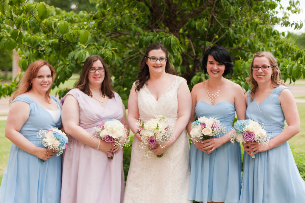 bridesmaids dresses multi colored