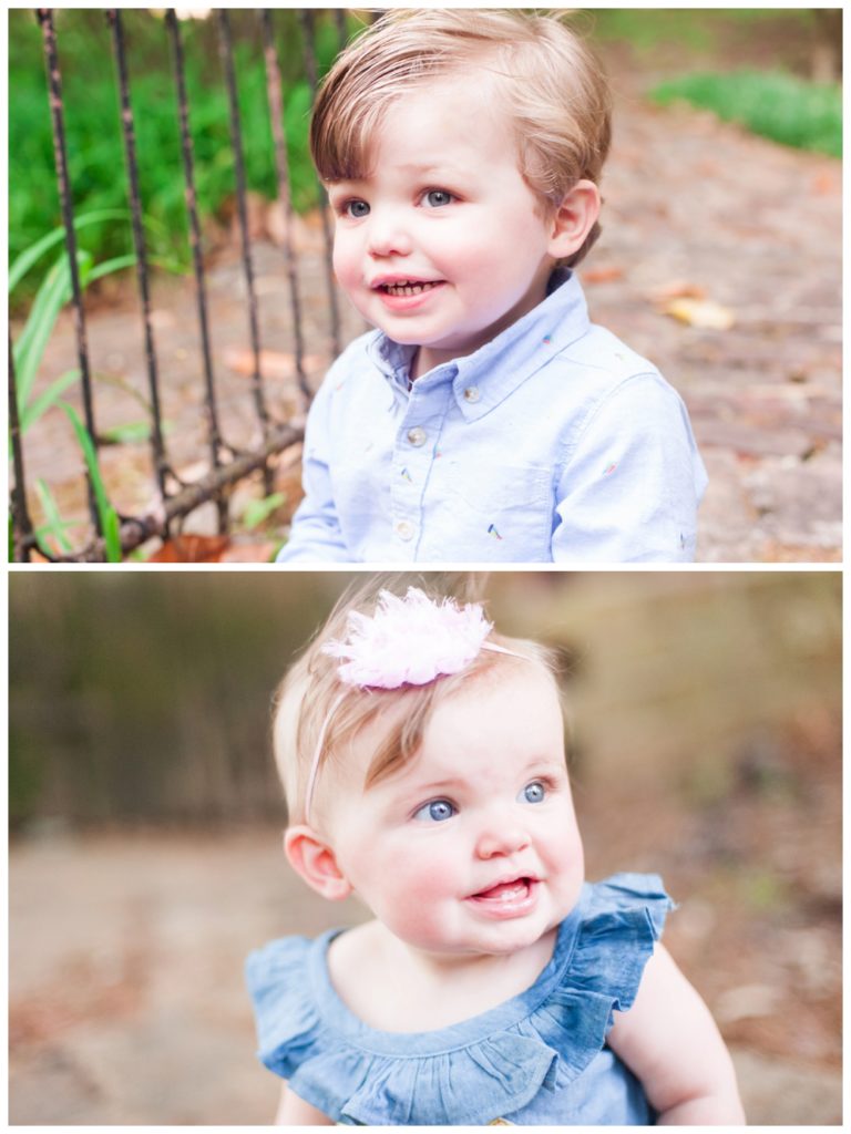 little boy and little girl in Vann Gardens