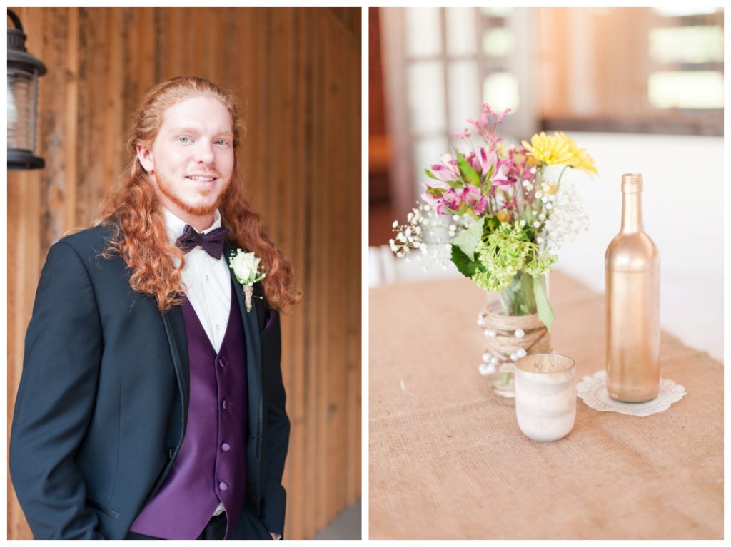 Horseshoe Lake Venue Huron TN groom and table