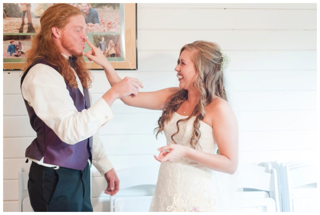 Horseshoe Lake Venue Huron TN feeding cake