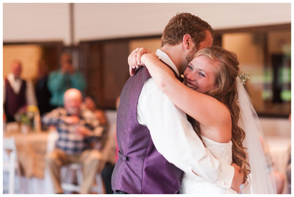 Horseshoe Lake Venue Huron TN bride and brother dancing