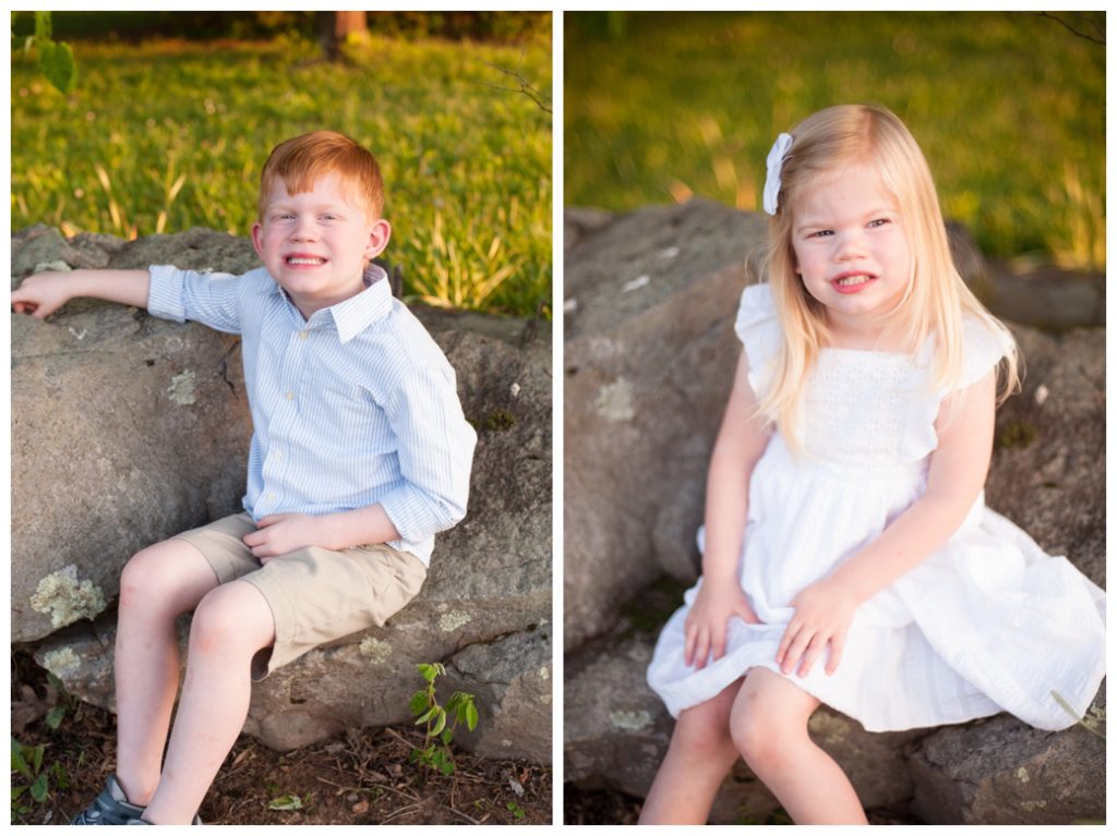 Wildflowers pictures boy on rock and girl on rock