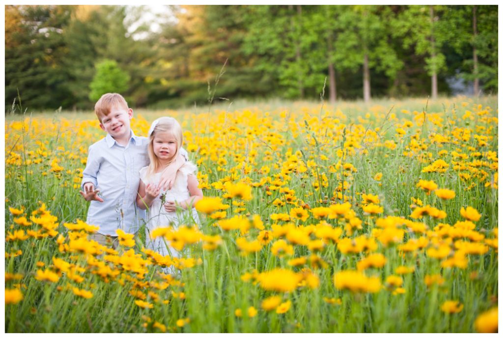 Wildflowers pictures brother with arm around sister