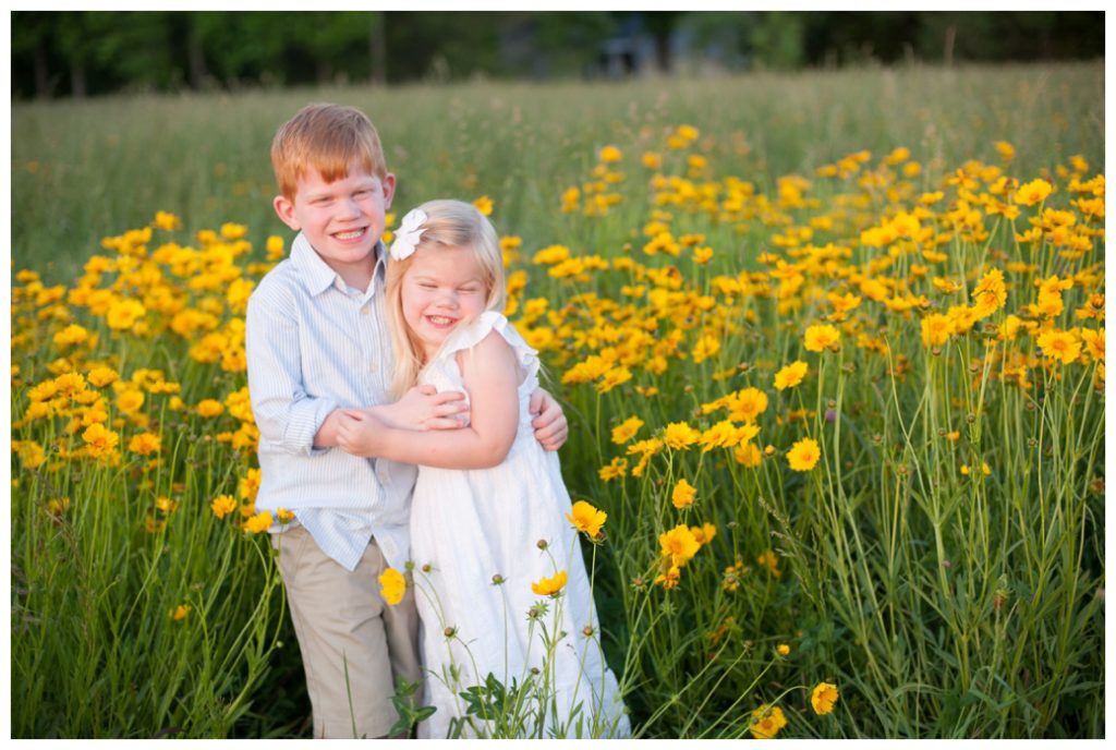 Wildflowers pictures kids in field