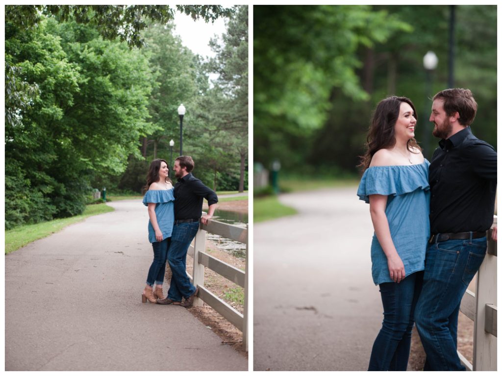 Lauren Jeremy engaged by fence