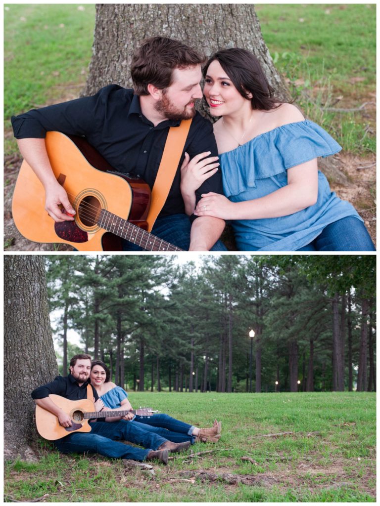 Lauren Jeremy engaged playing guitar