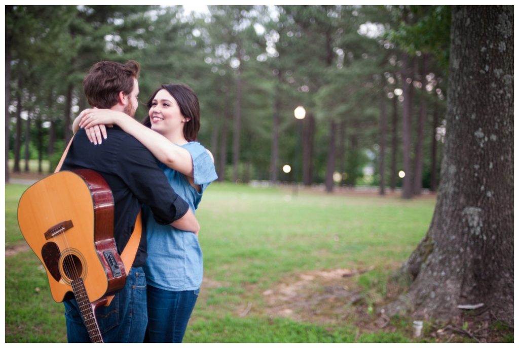 Lauren Jeremy engaged guitar on back