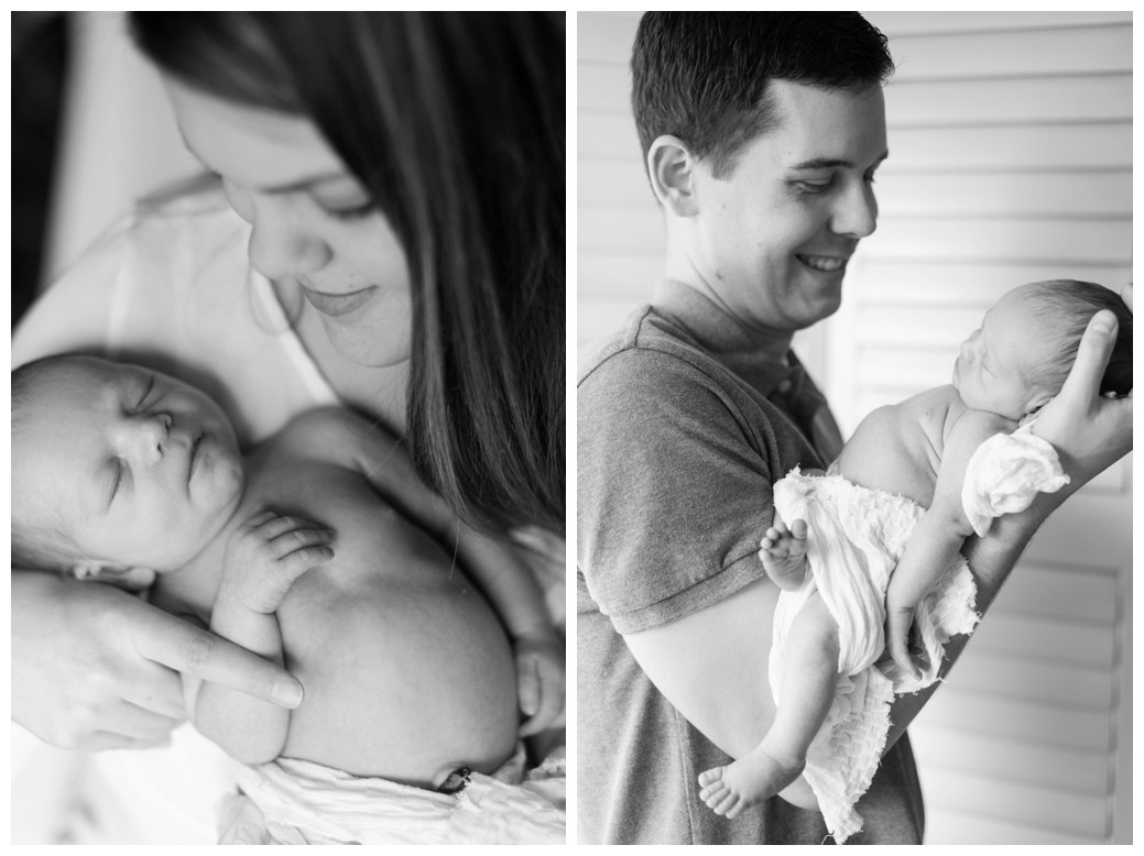 newborn baby with mom and with dad