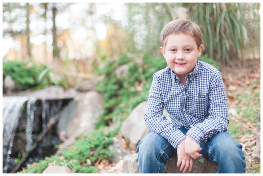 Fall Mini Sessions 2017 boy by waterfall