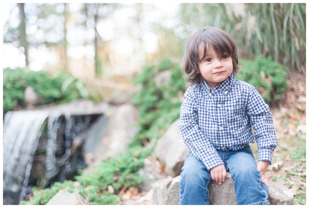 Fall Mini Sessions 2017 little boy by waterfall