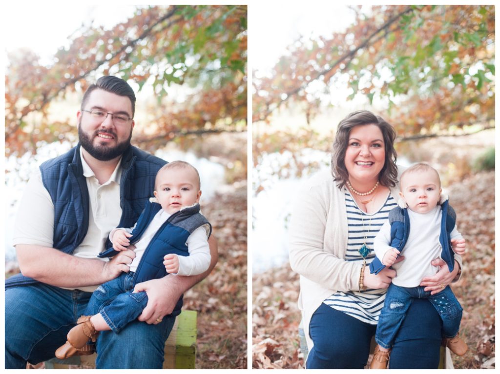 Fall Mini Sessions 2017 little boy and daddy in vest and little boy and mom