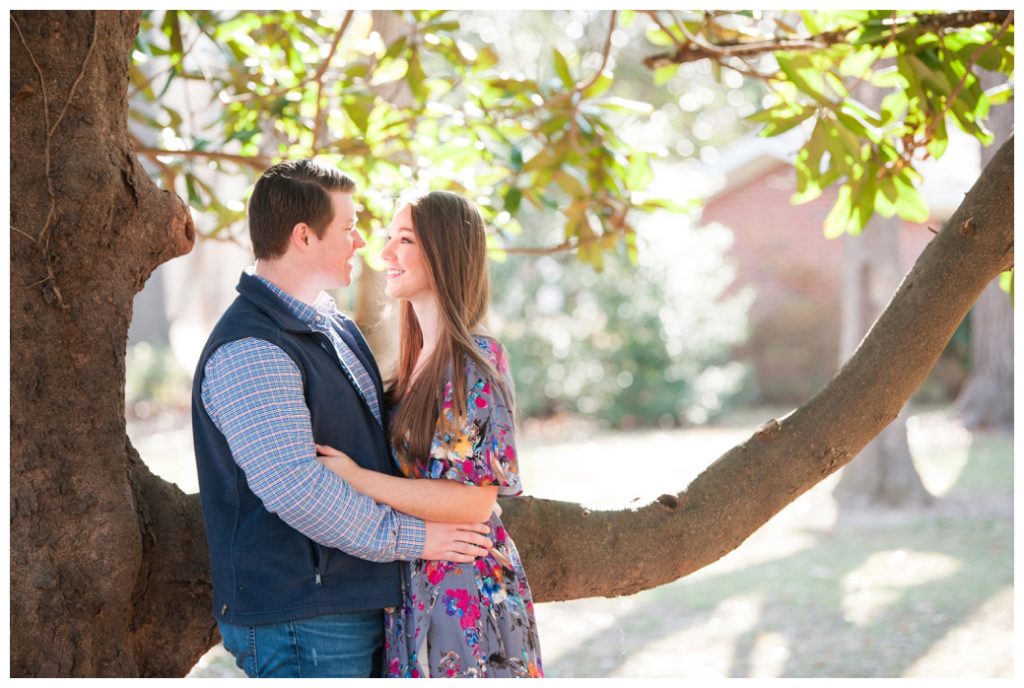 Engagement Session Bolivar TN by tree branch