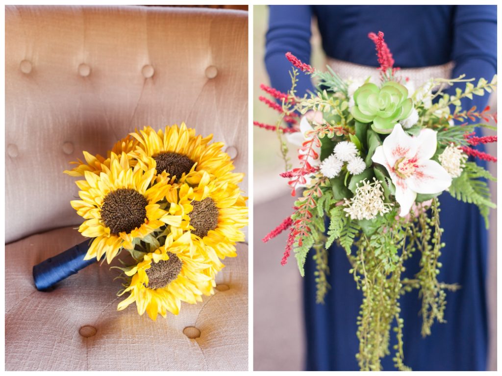 wedding bouquets sunflower and star bouquets