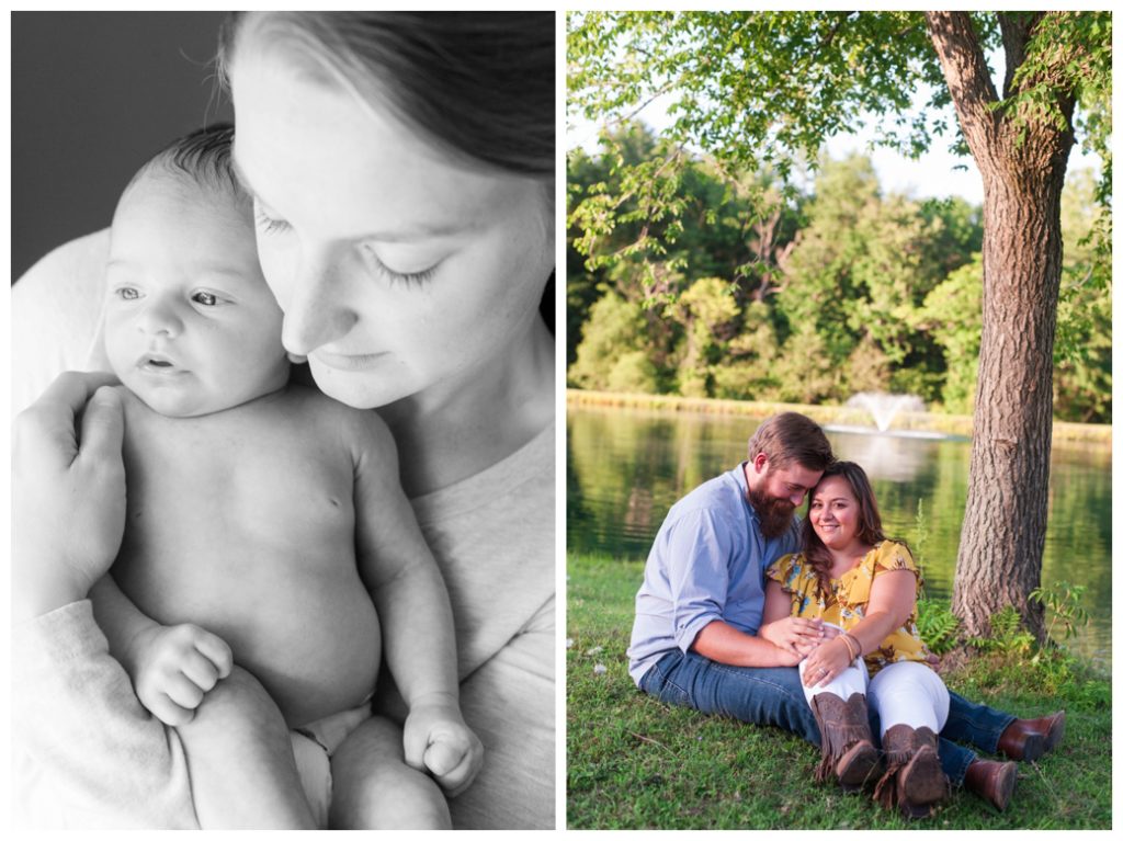 Valentines day mom and newborn and couple