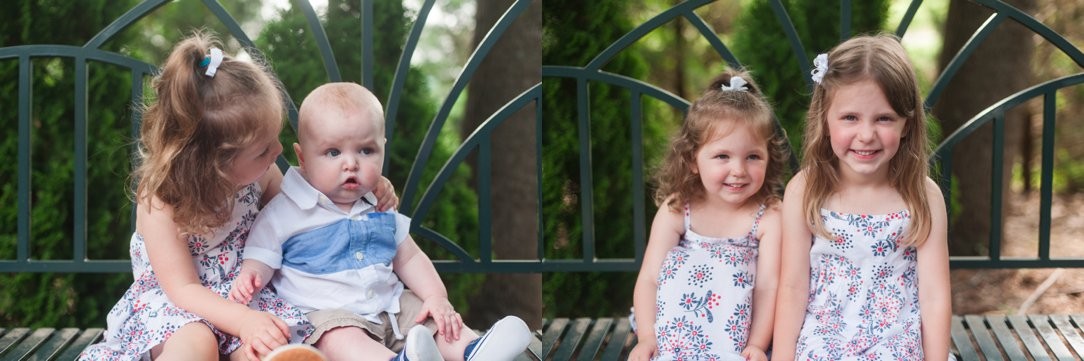 Pine Hill Park portraits Six Month Session big sisters