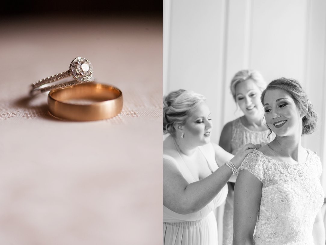 The Columns in Bolivar & Falcon Ridge Farm Wedding rings and getting ready