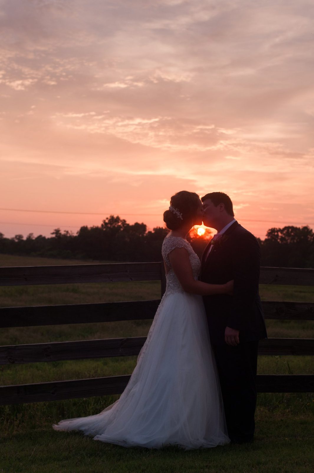 The Columns in Bolivar & Falcon Ridge Farm Wedding sunset