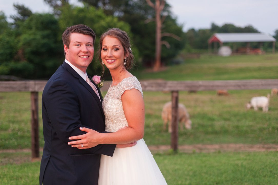 The Columns in Bolivar & Falcon Ridge Farm Wedding farm bride and groom