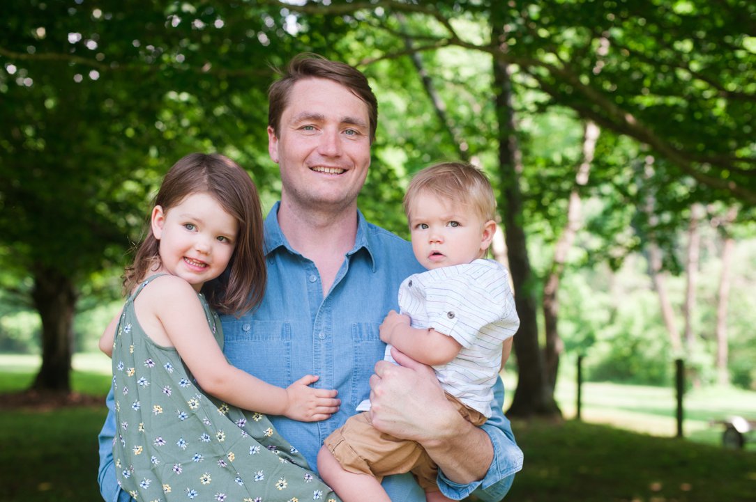 first birthday party with dad and sister