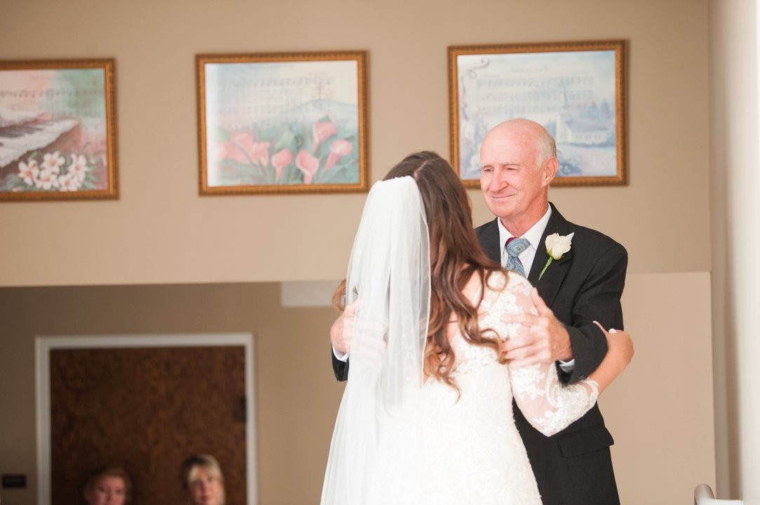 The colonial tea room bride with grandfather