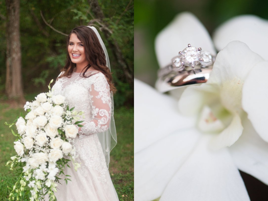 The colonial tea room bride and rings