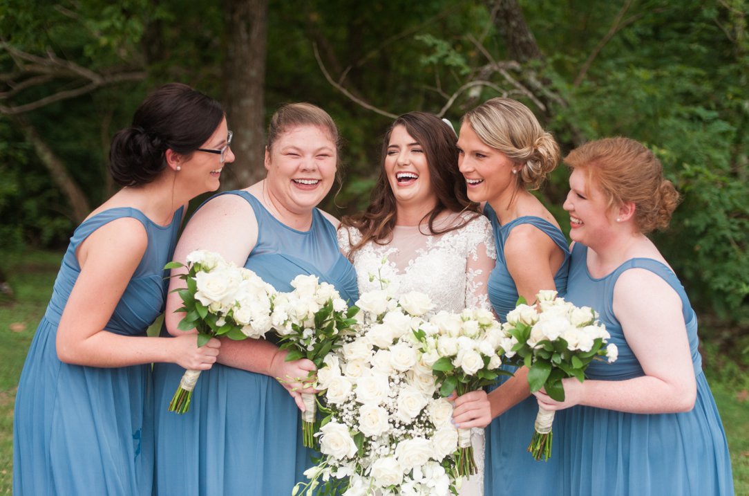 The colonial tea room bride with bridesmaids