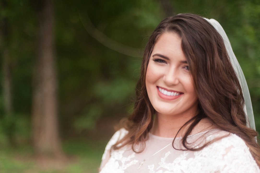 The colonial tea room close up of bride