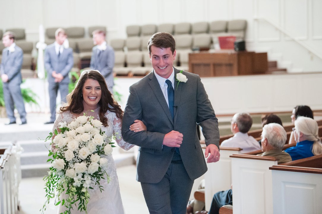 The colonial tea room bride and groom leaving ceremony