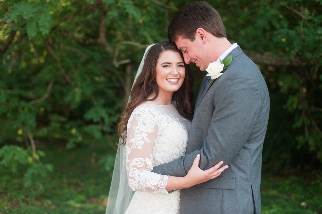 The colonial tea room bride smiling groom 