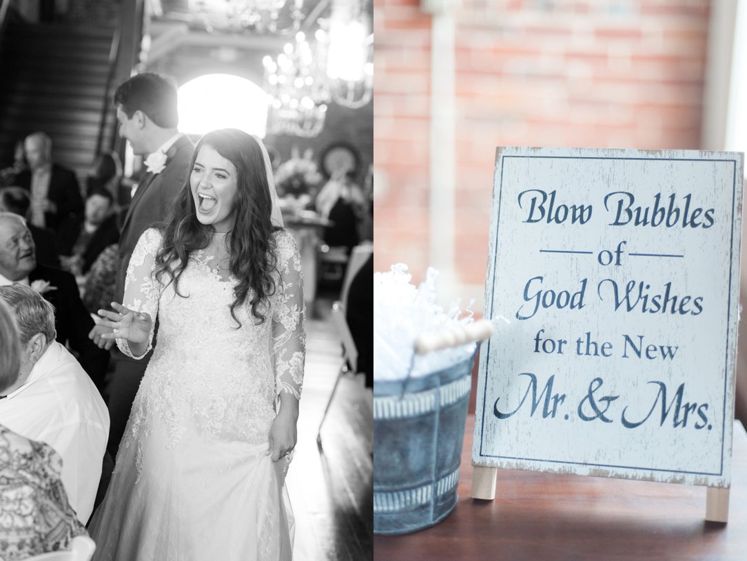 The colonial tea room bride with guests and bubbles