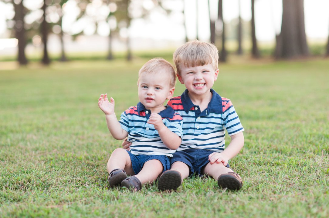 Pine Hill Park Spencer brothers in matching shirts