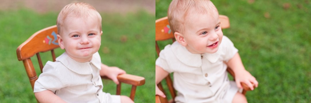 Pine Hill Park Spencer boy making faces in chair