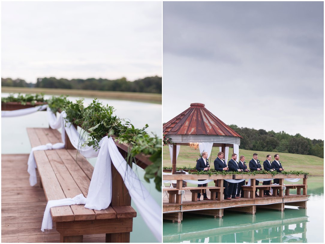 The Venue at Waddell Place groomsmen fishing