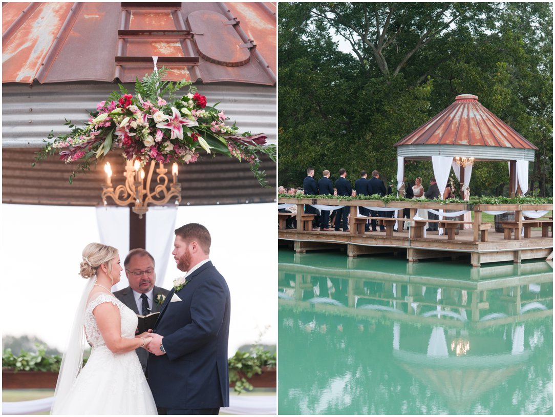 The Venue at Waddell Place ceremony on pond