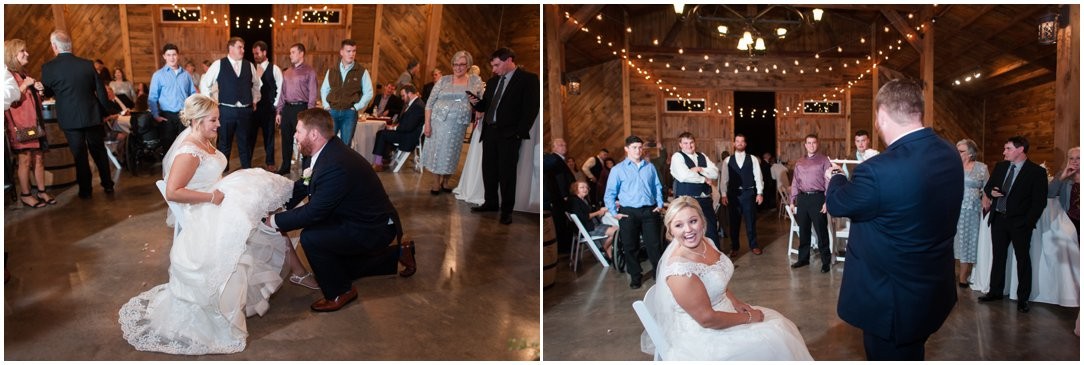 The Venue at Waddell Place throwing garter