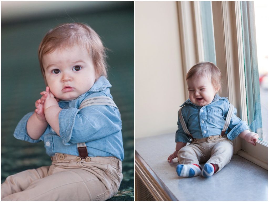 The New Southern portrait session little boy in window