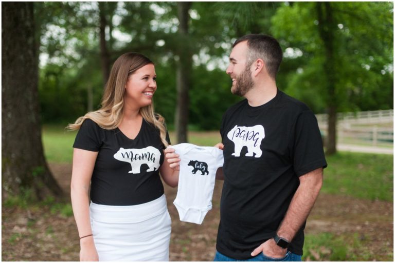 baby announcement matching bear shirts