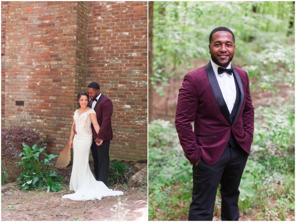 Outdoor Spring Wedding groom