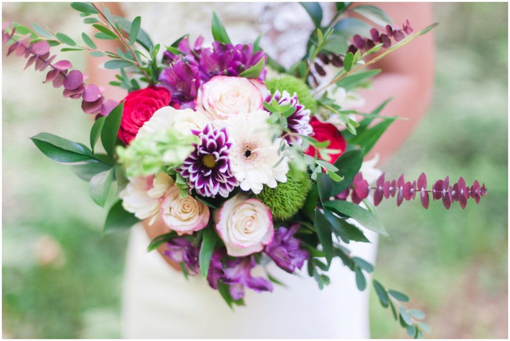 Outdoor Spring Wedding brides bouquet