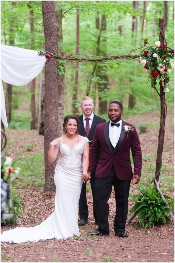 Outdoor Spring Wedding husband and wife