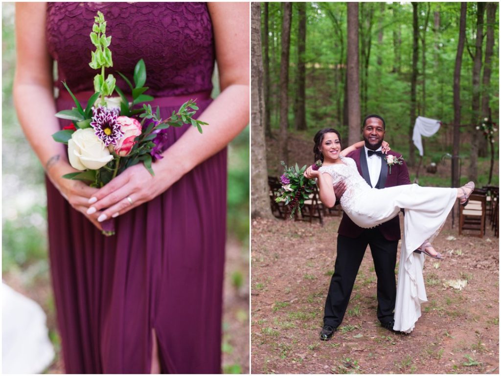 Outdoor Spring Wedding bridesmaids bouquet